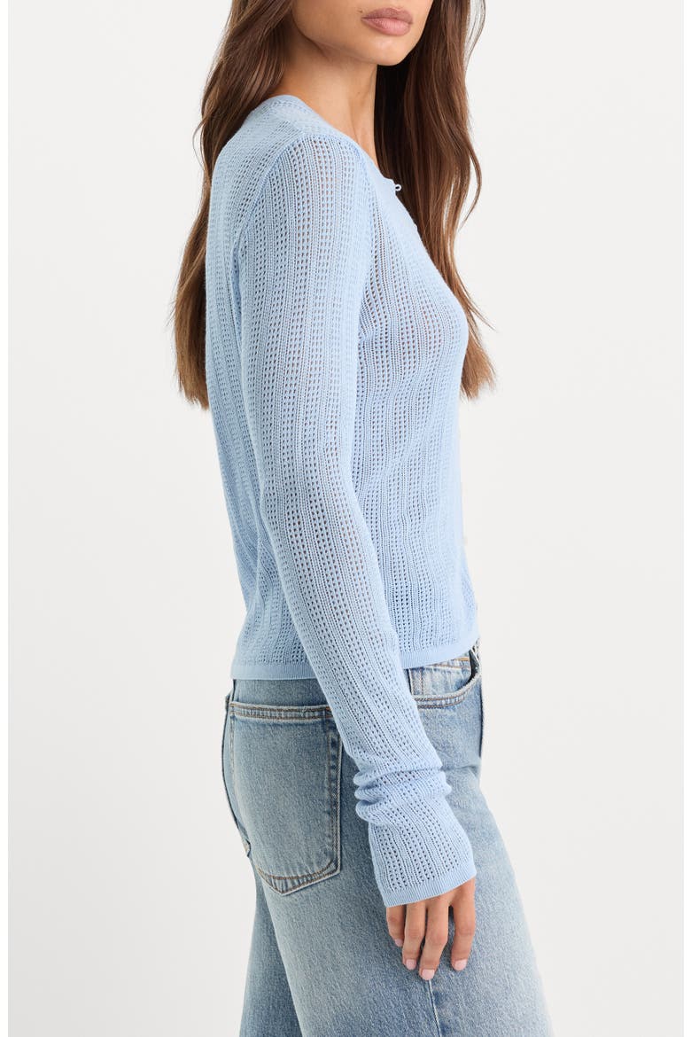 The Open Stitch Knit Cardigan, Alternate, color, MORNING SKY