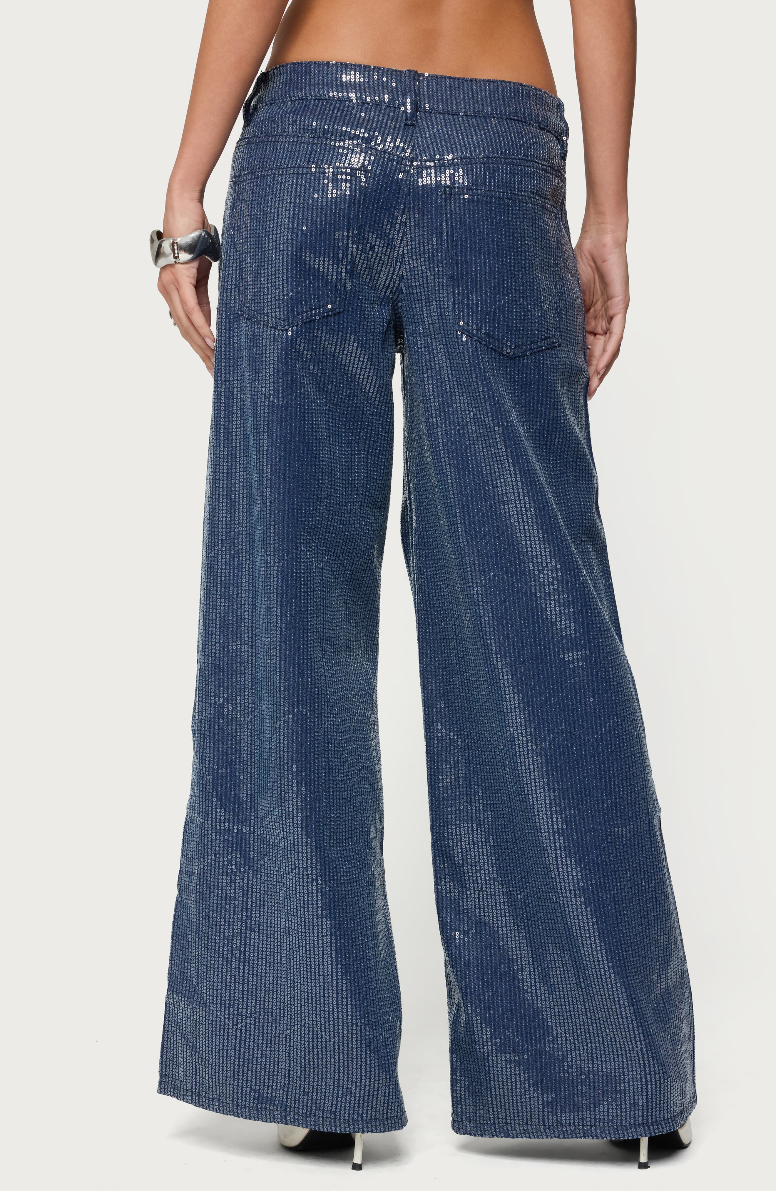Mirella Sequin Wide Leg Jeans - image 2