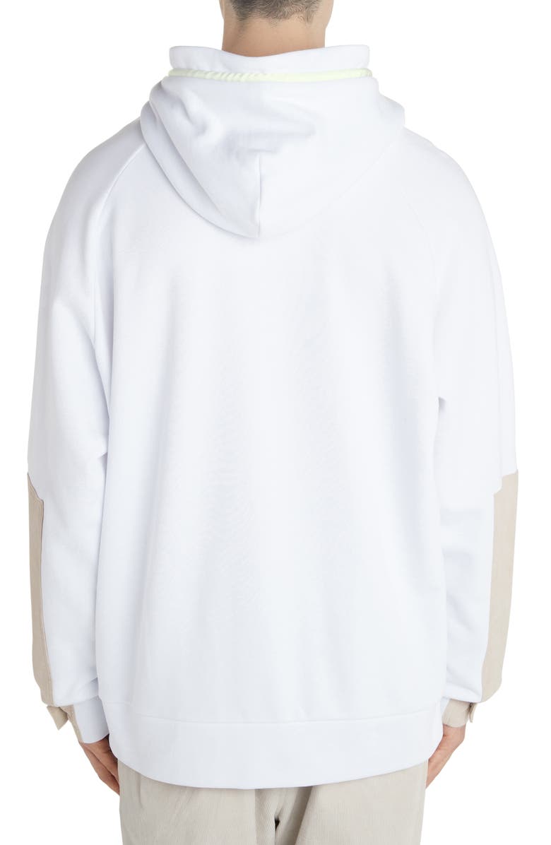 Moncler Corduroy Patch Pullover Hoodie, Alternate, color, 