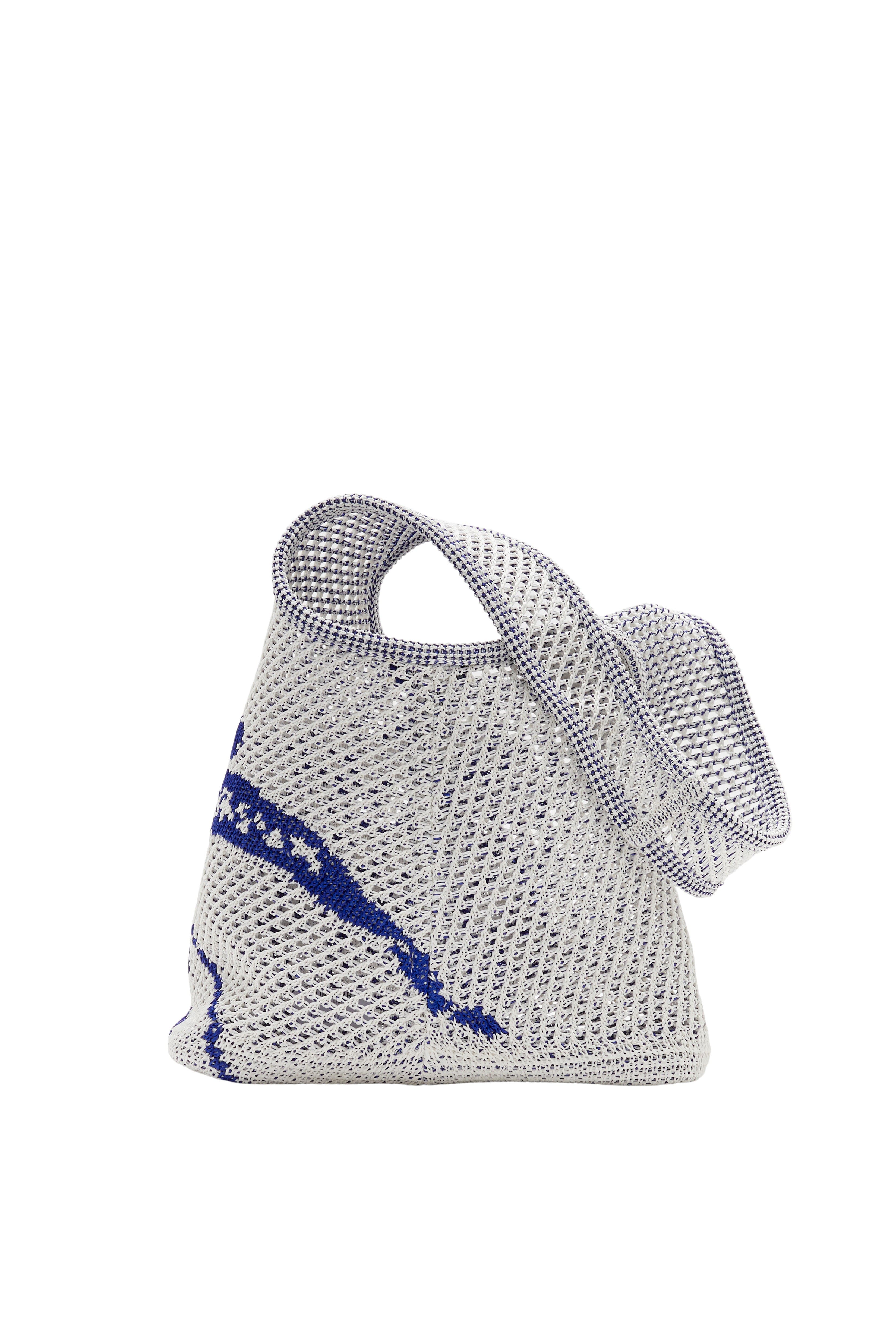 Burberry Small EKD Crochet Bag, Alternate, color, White