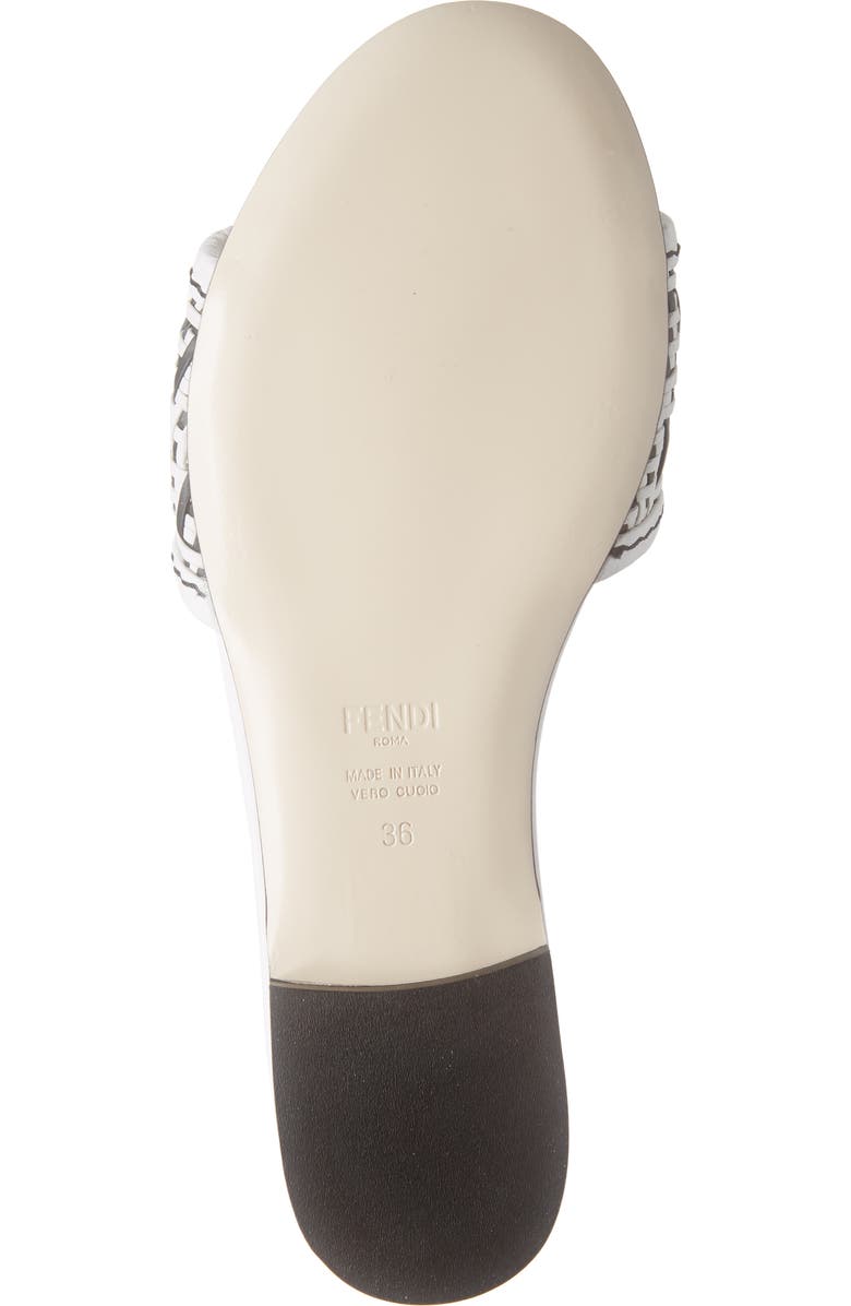 Fendi Woven FF Logo Sandal, Alternate, color,