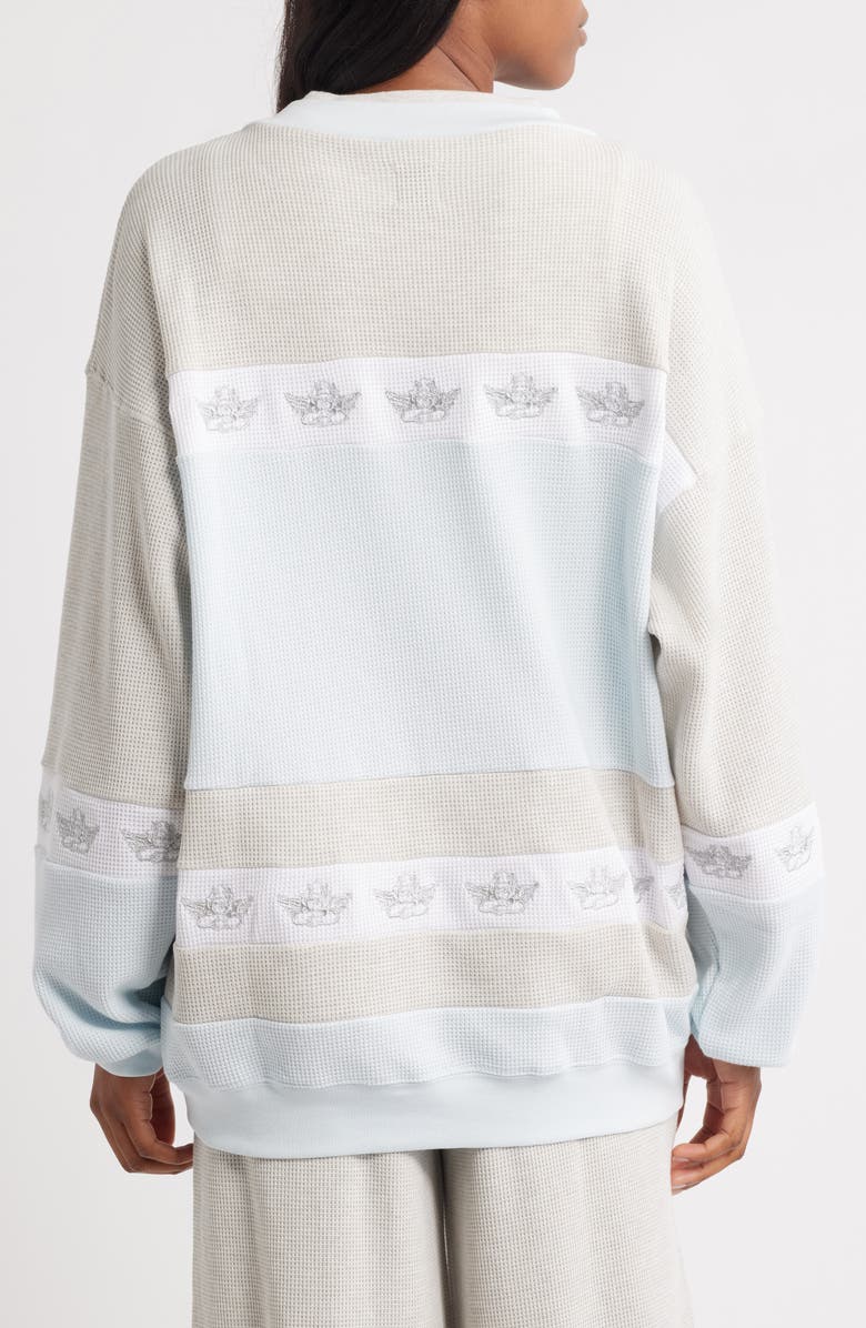 BOYS LIE Baby Blue Private School Rider Waffle Knit Sweatshirt, Alternate, color, Blue