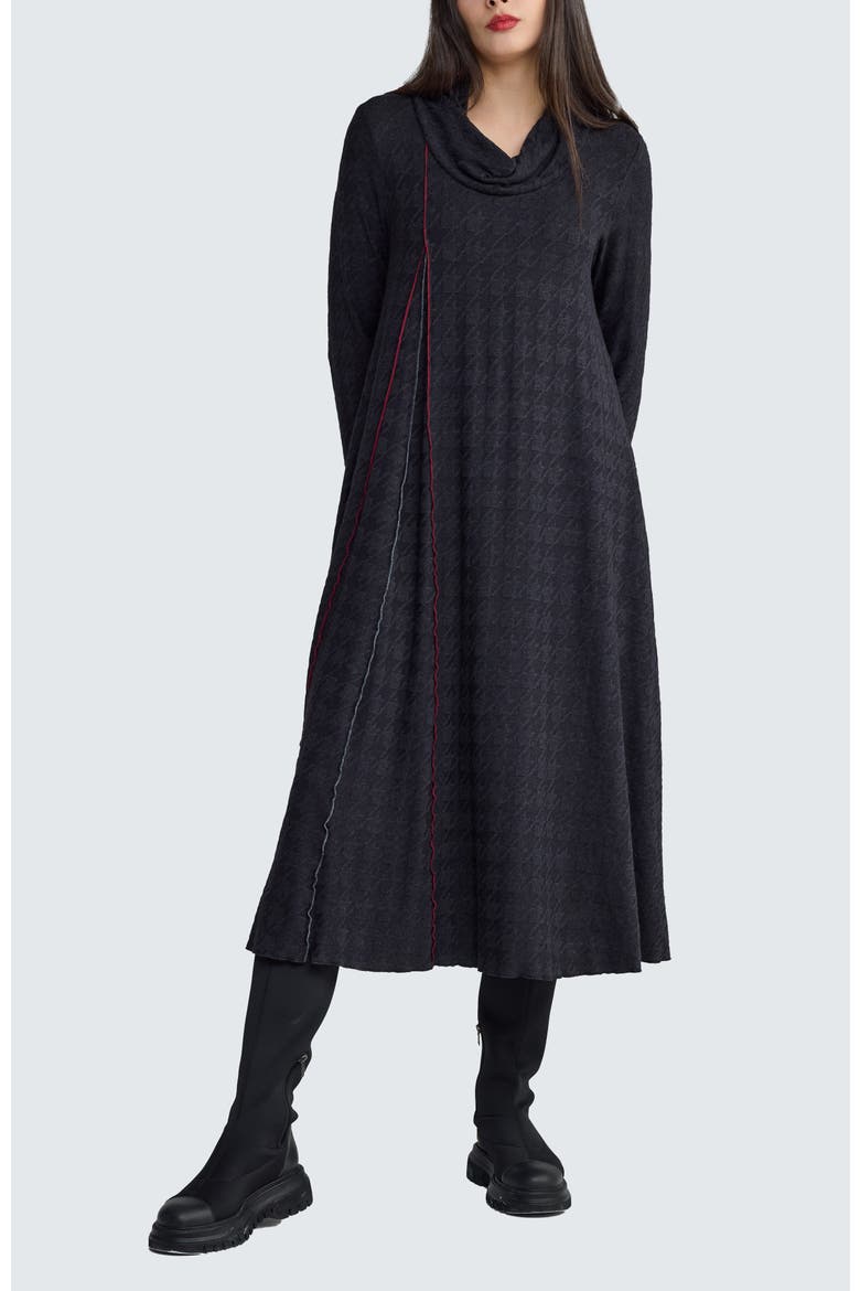 Lirien Asymmetrical Dress, Main, color, Coalblack Red