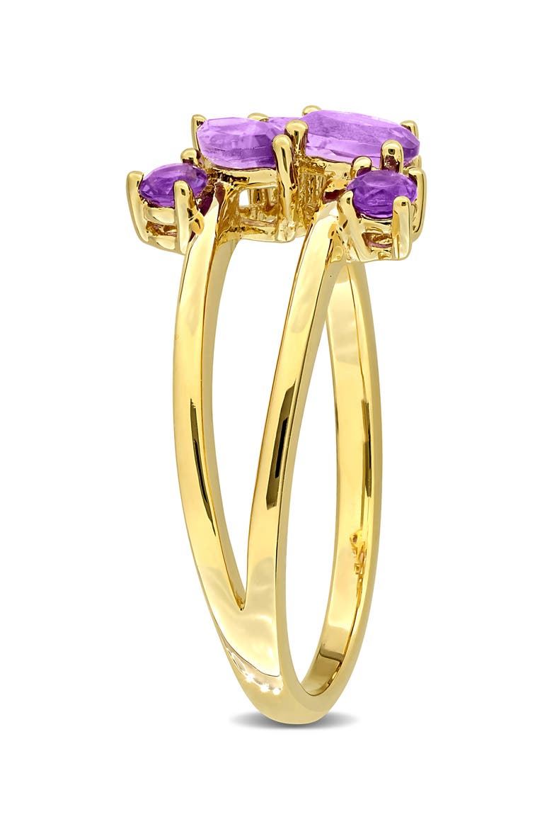 Multi-Shaped Amethyst Split Band Ring, Alternate, color, PURPLE