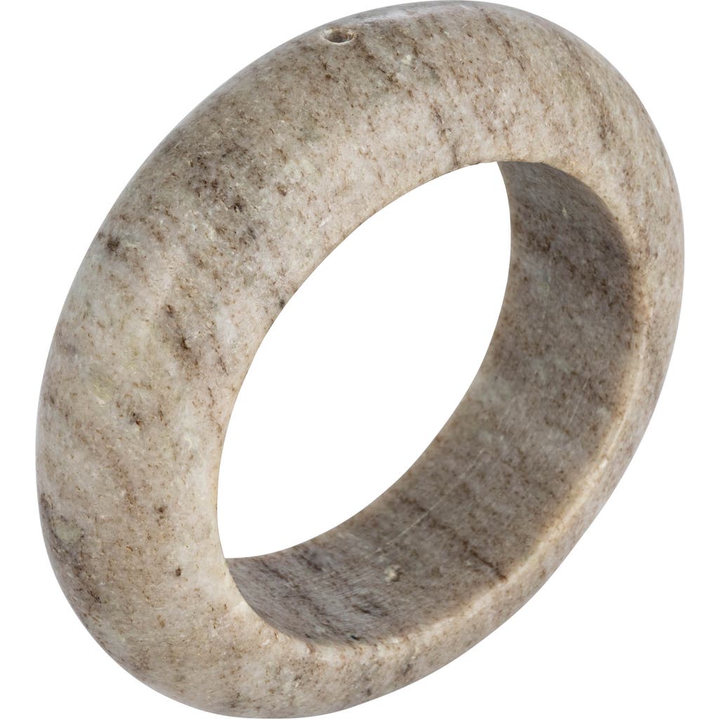 Storied Home Decorative Marble Circle Incense Holder, Beige In Brown