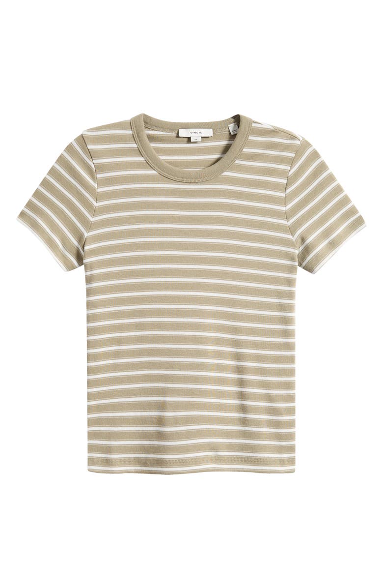 Vince Shrunken 90s Stripe Tee, Alternate, color, Salted Moss Combo
