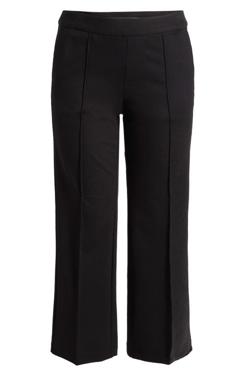Shop Liverpool Los Angeles Seamed Pull-on Wide Leg Pants In Black