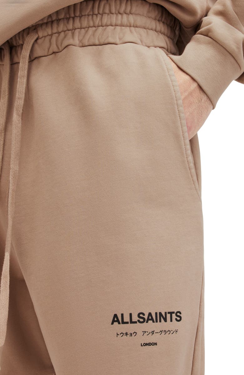 AllSaints Underground Logo Graphic Joggers, Alternate, color,