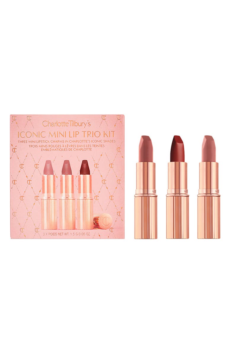 Charlotte Tilbury Iconic Mini Lip Trio Set USD $51 Value, Main, color,