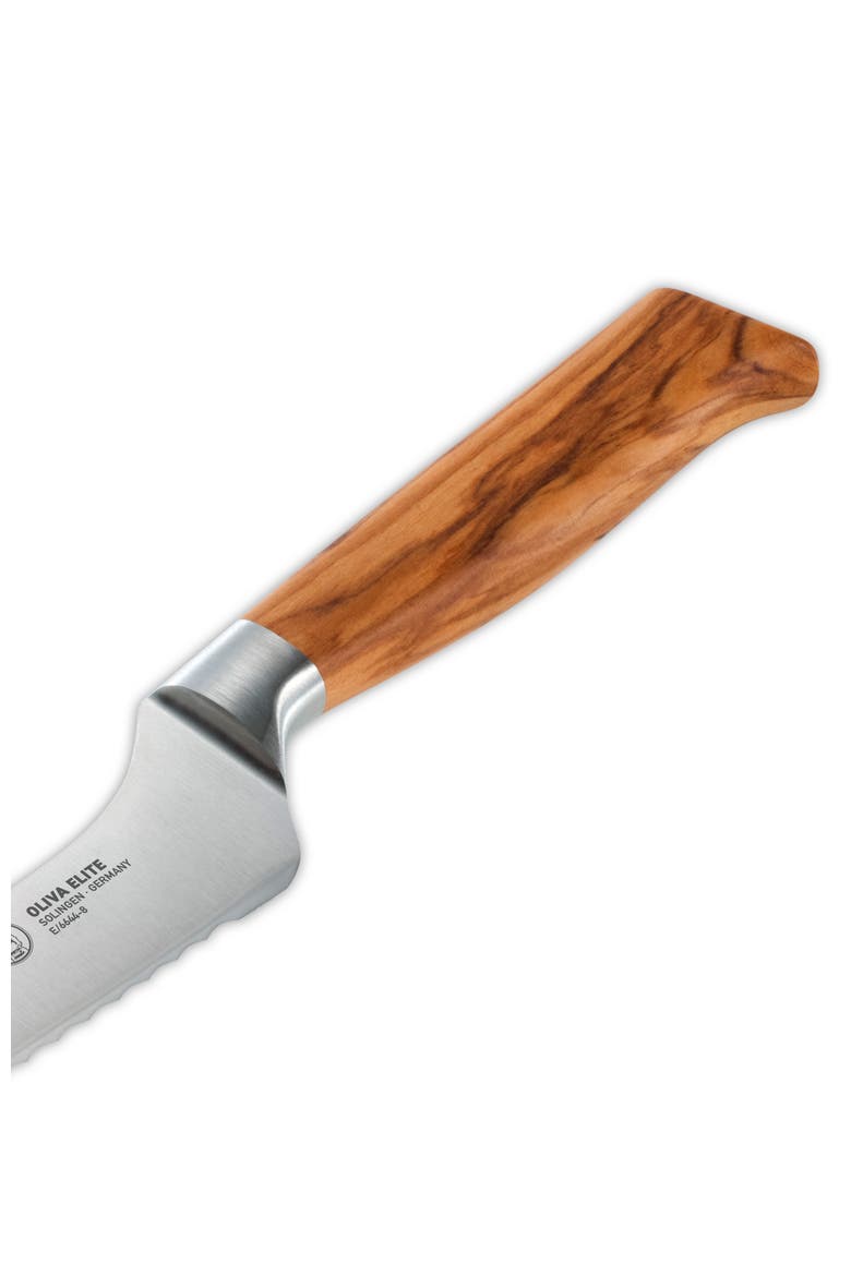 Oliva Elite 8 inch Scalloped Offset Knife, Alternate, color, Oliva
