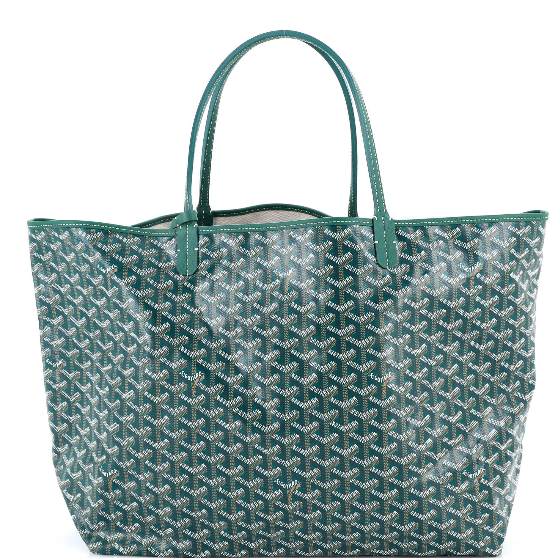 Pre-Owned Goyard Saint Louis Tote Coated Canvas GM, Main, color, Green