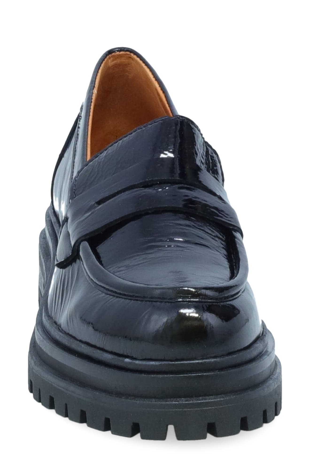Miz Mooz Legend Platform Loafer, Alternate, color, Black Patent