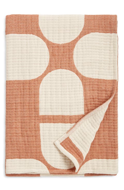 Textured Cotton Throw Blanket