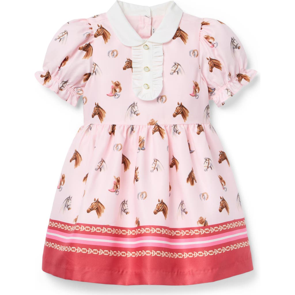 Janie And Jack The Signature Equestrian Dress In Pink