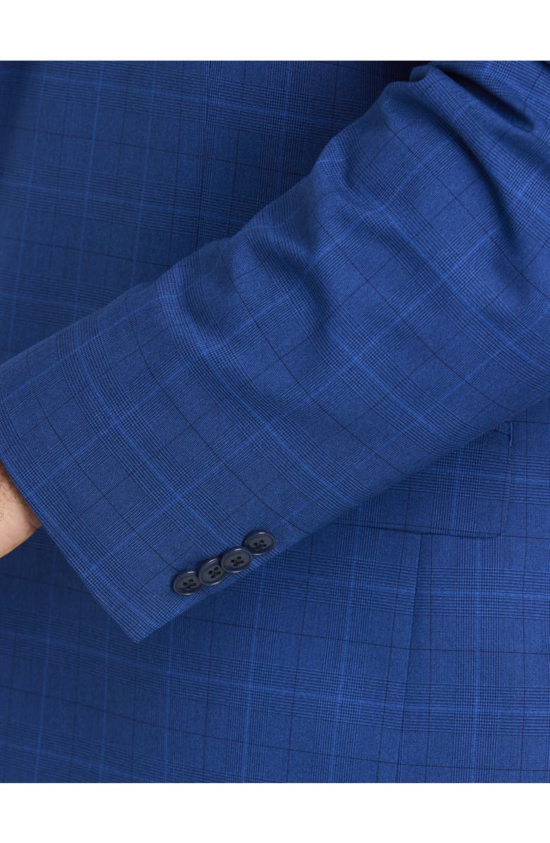 Michael Kors Big & Tall Windowpane Suit Jacket, Alternate, color, Blue
