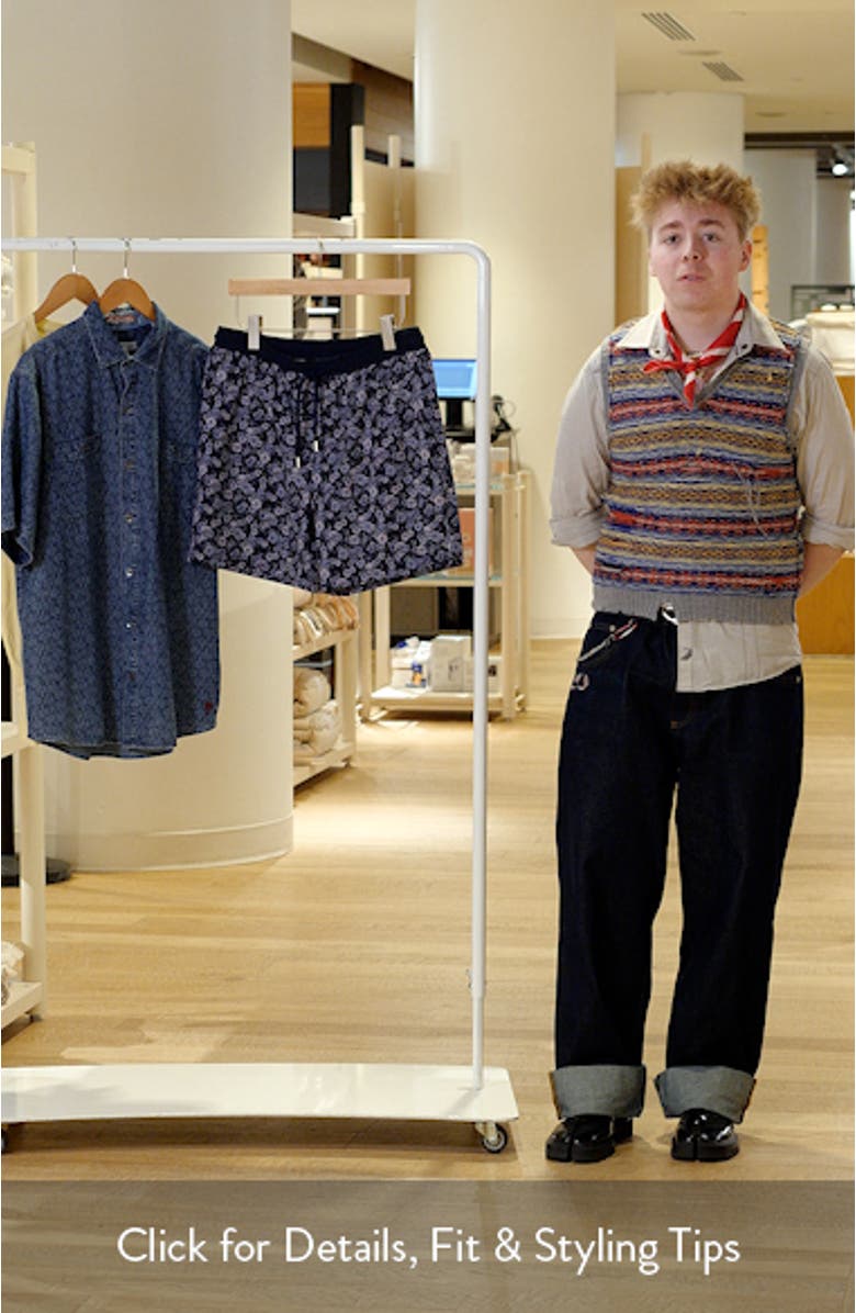 Summer Crush Skull Print Swim Trunks, sales video thumbnail