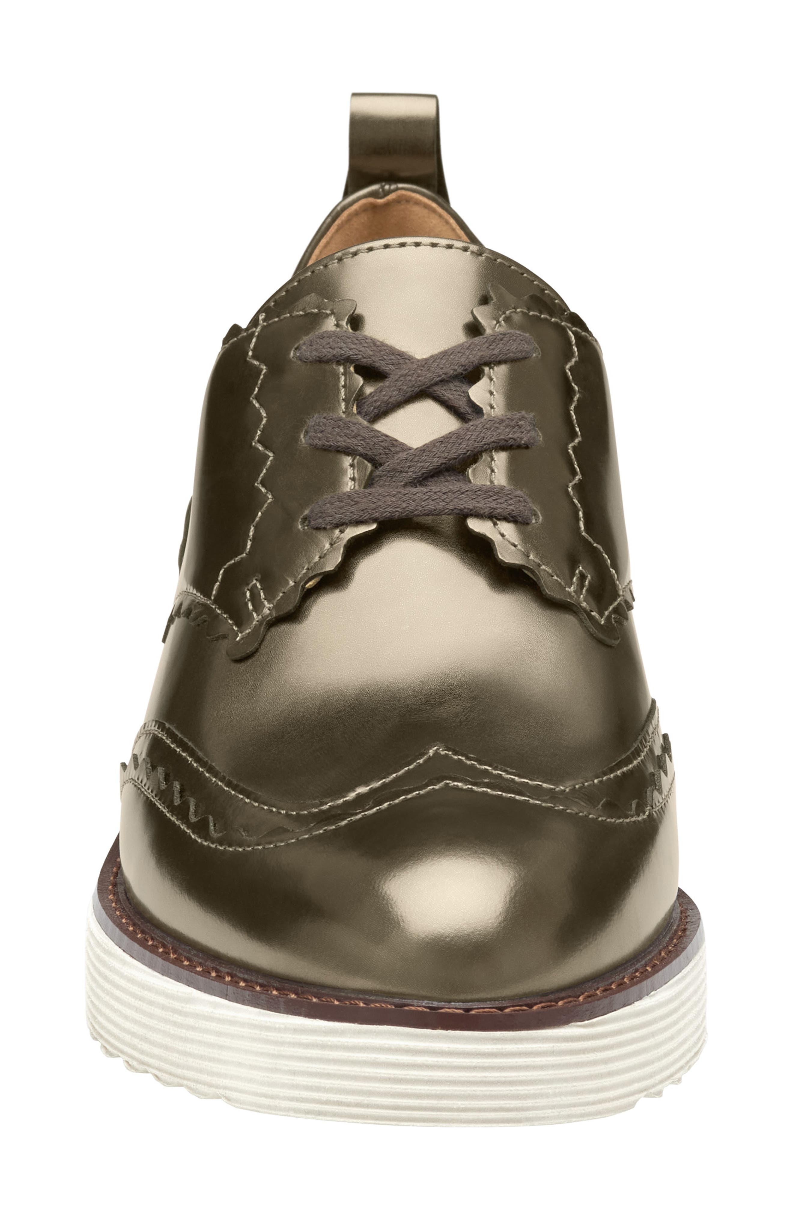 Johnston & Murphy Mitzi Wedge Metallic Derby, Alternate, color, 