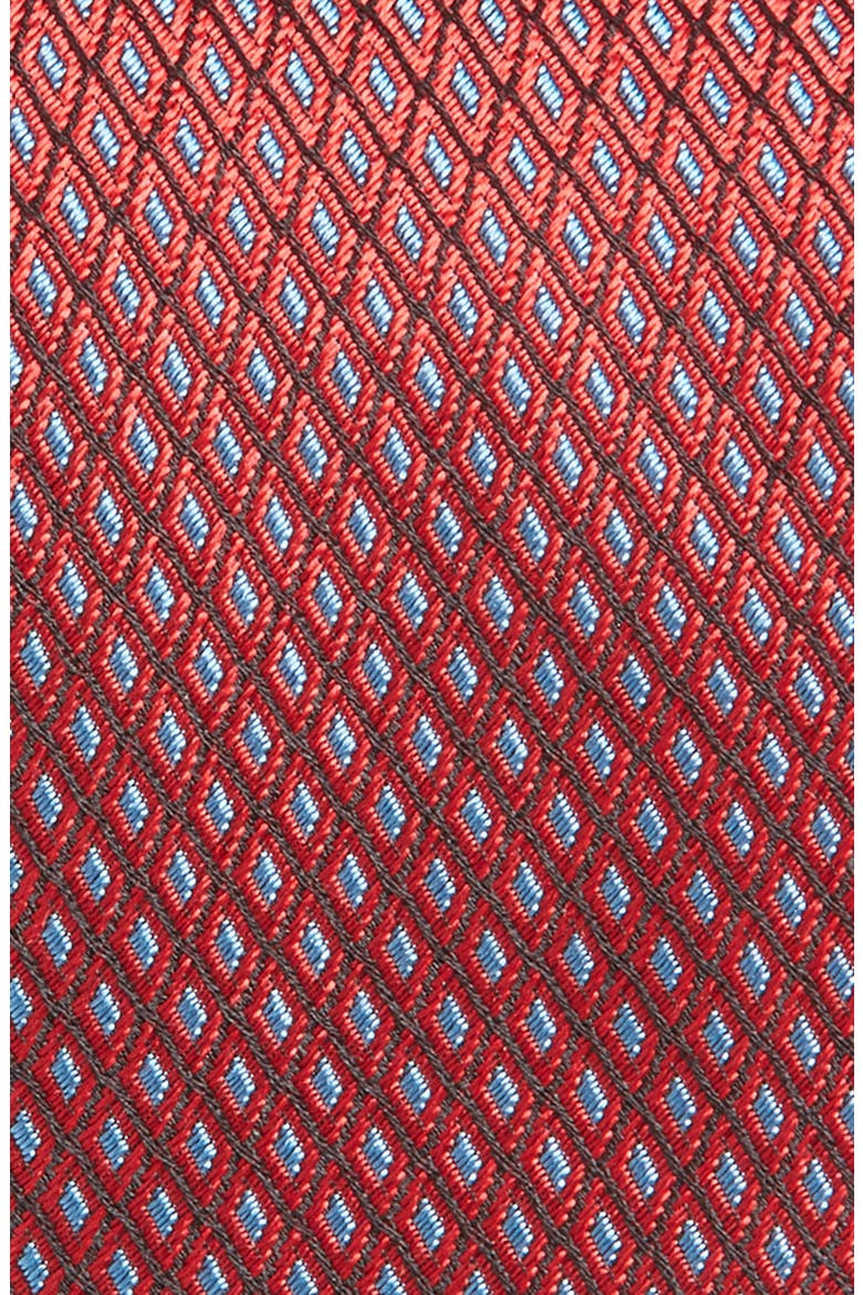 Jacquard Silk Tie, Alternate, color, BEET RED