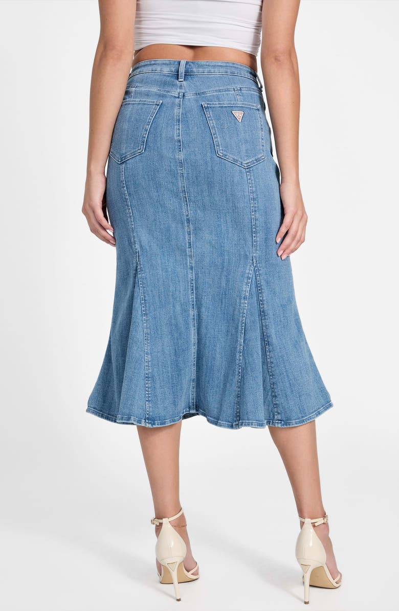 GUESS Lia Denim Midi Skirt, Alternate, color,