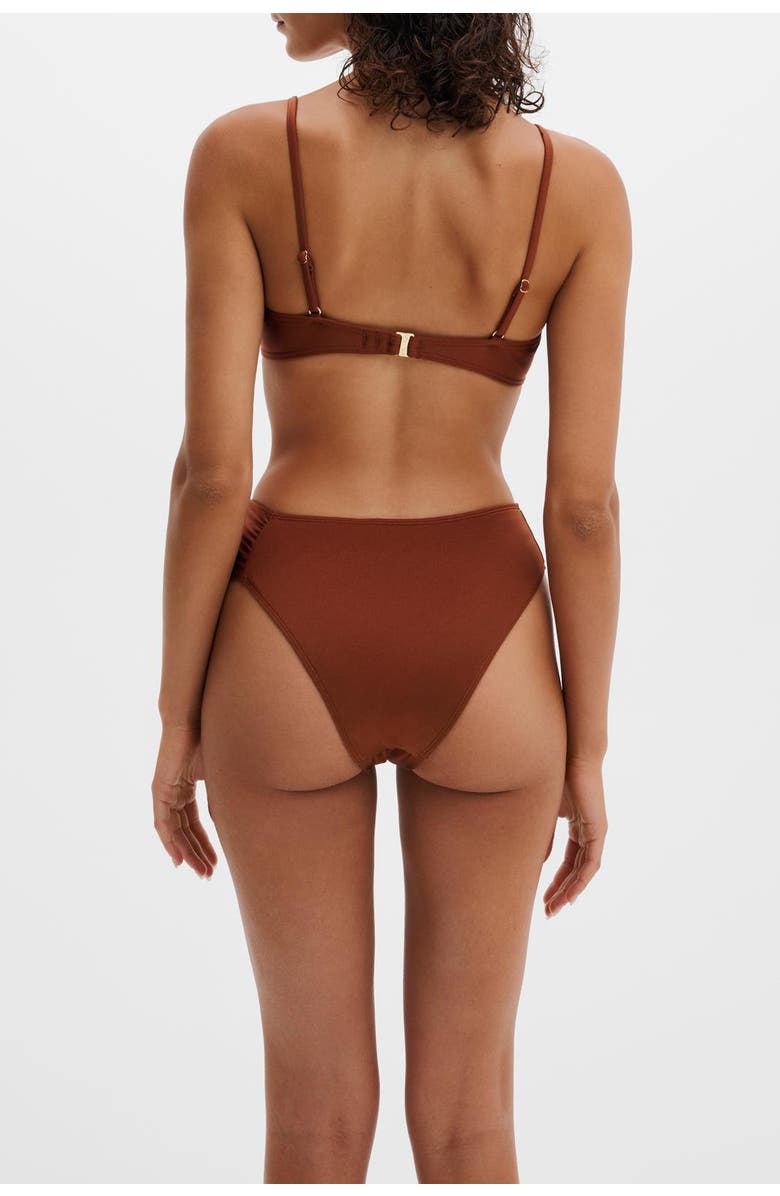 Malina Tovere Cheeky High Rise Bikini Bottom, Alternate, color, Rust