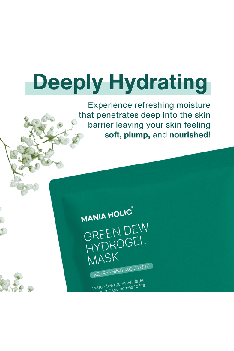 Green Dew Hydrogel Mask, Alternate, color, Green