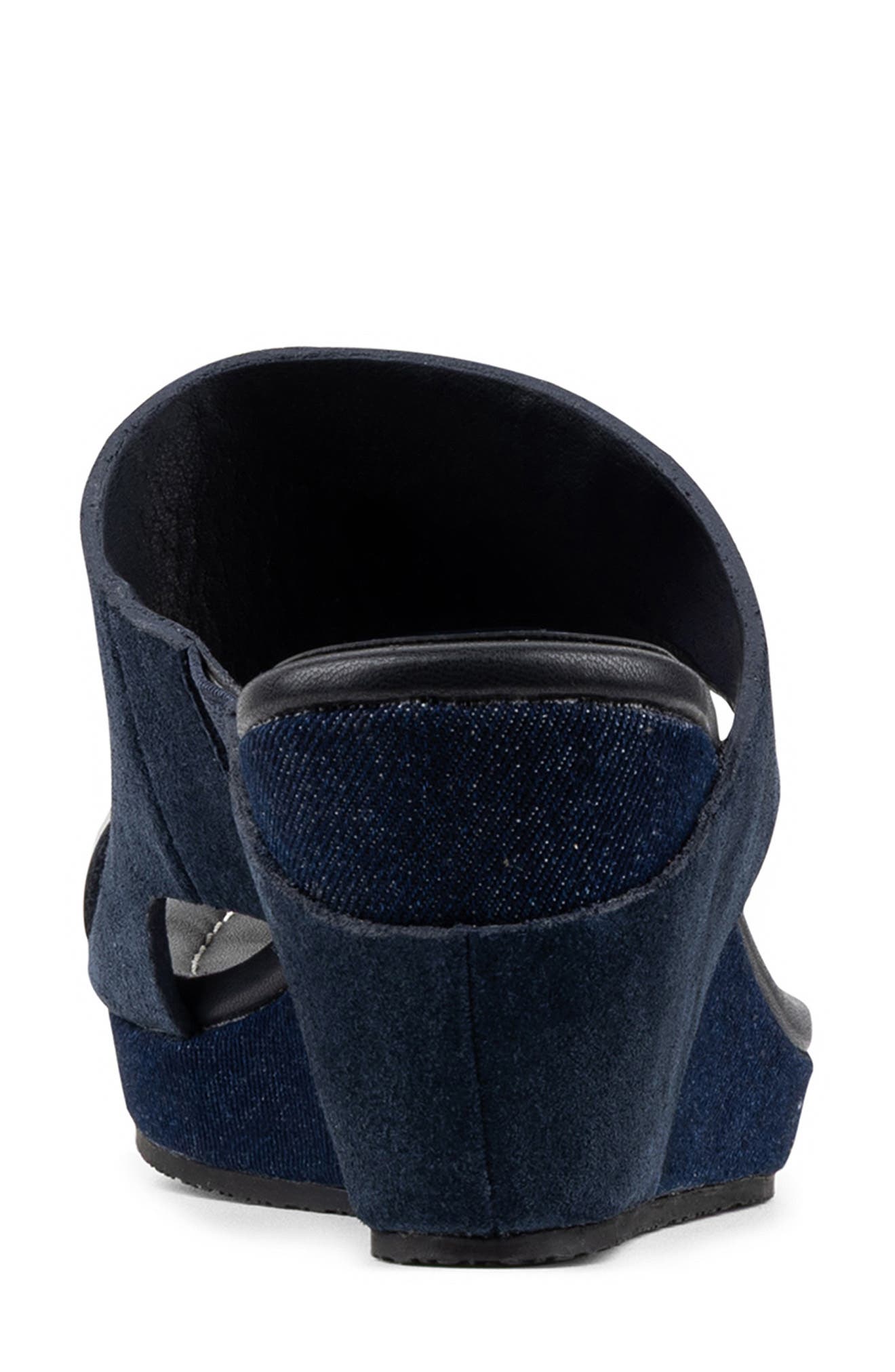 Donald Pliner Gyer Wedge Sandal, Alternate, color, Navy