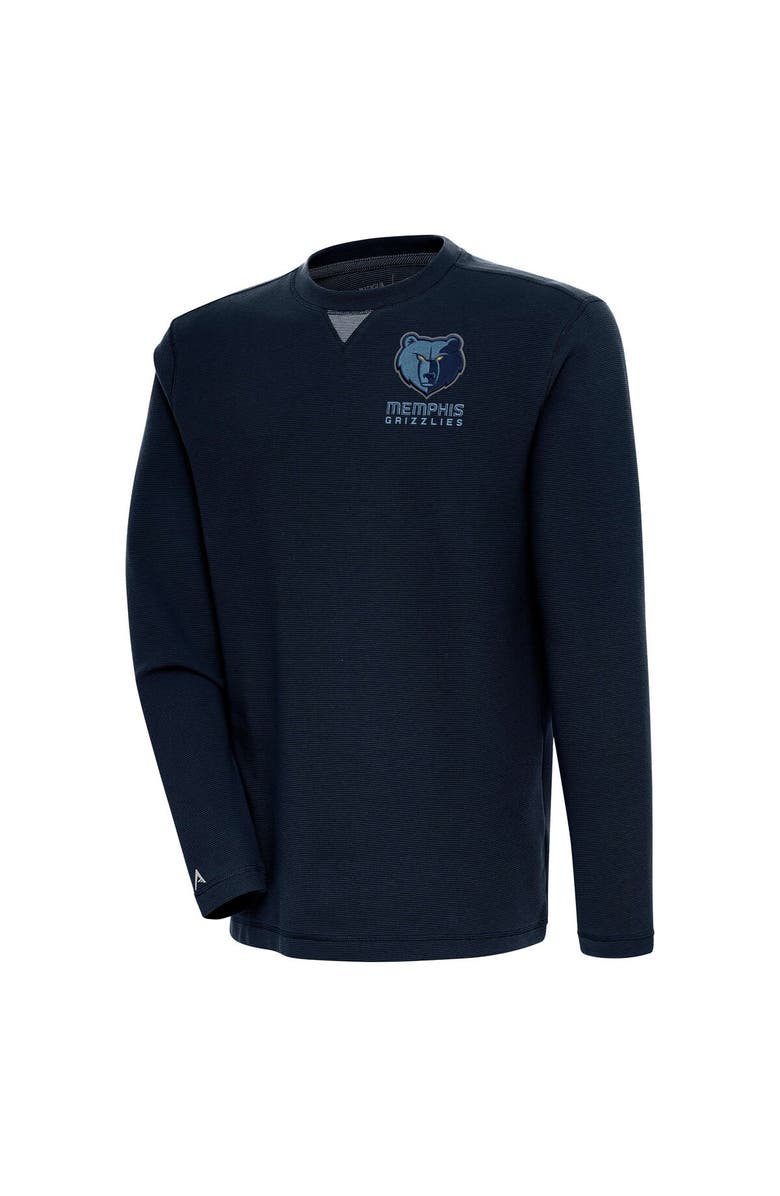 ANTIGUA Men's Antigua  Navy Memphis Grizzlies Flier Bunker Pullover Sweatshirt, Alternate, color, 