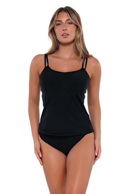 Sunsets Taylor Tankini Swimsuit Top In Black