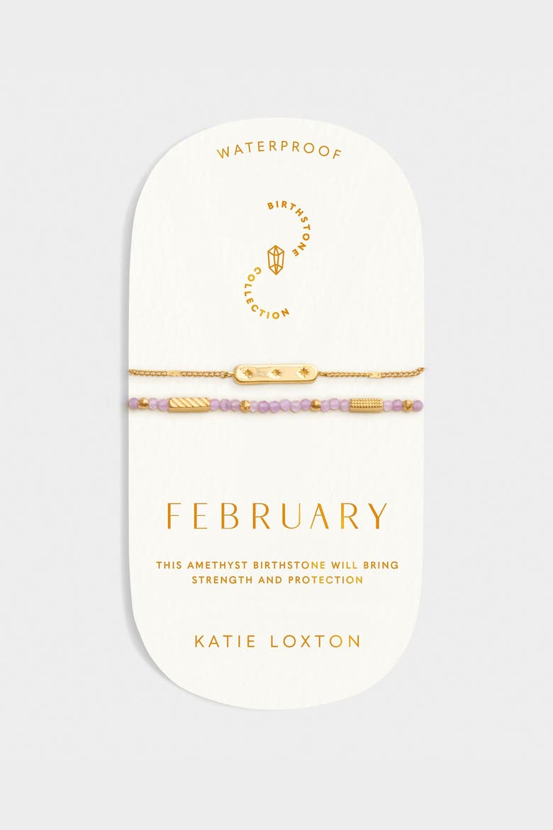 Birthstone Bracelet 'February' in Amethyst, Main, color, February