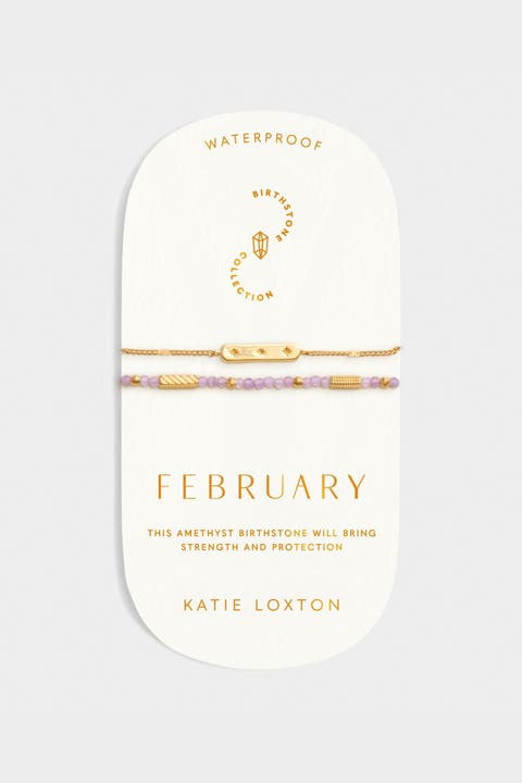 Birthstone Bracelet 'February' in Amethyst