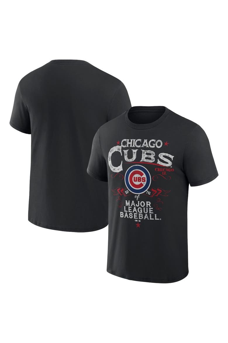 Men's Darius Rucker Collection by Fanatics  Black Chicago Cubs Beach Splatter T-Shirt, Main, color, Black