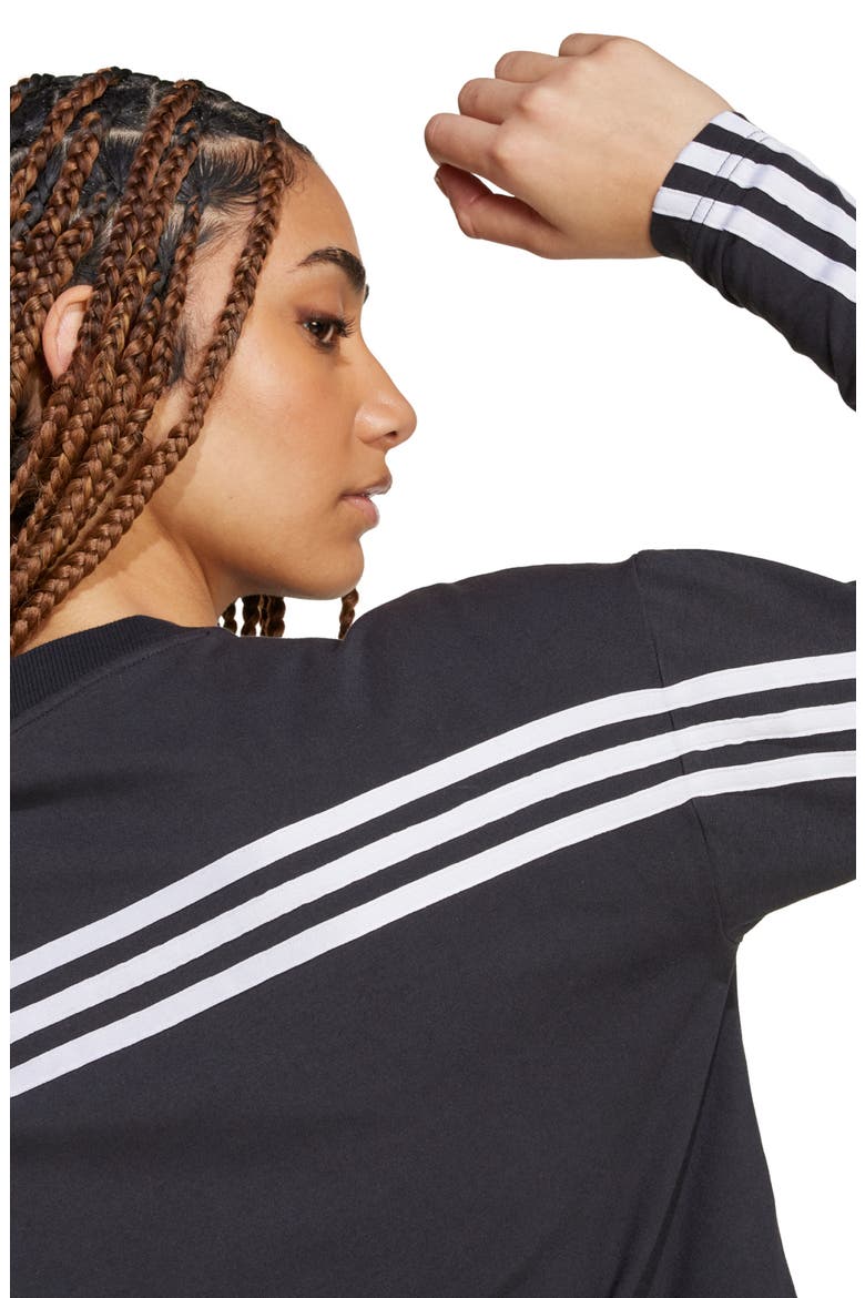 Future Icons 3-Stripes Long Sleeve T-Shirt, Alternate, color, BLACK