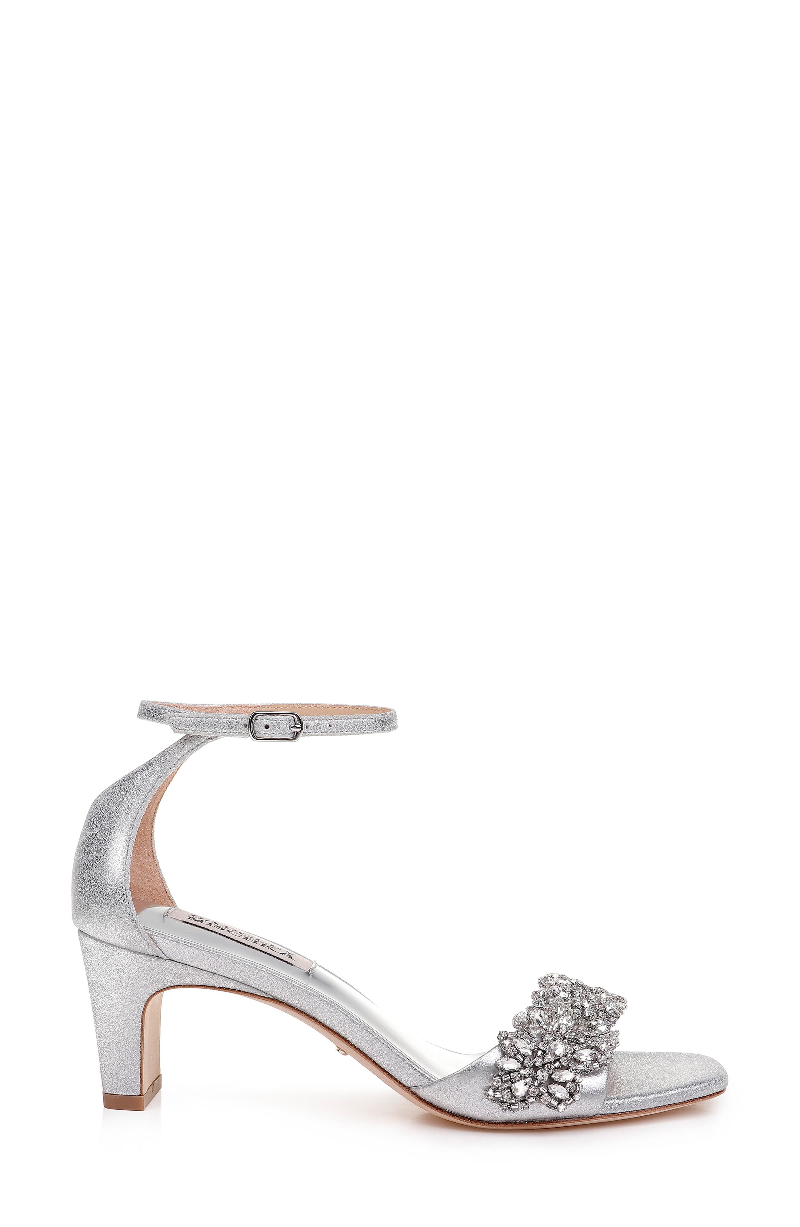 Badgley Mischka Collection Badgley Mischka Alison Crystal Embellished Ankle Strap Sandal, Alternate, color, 