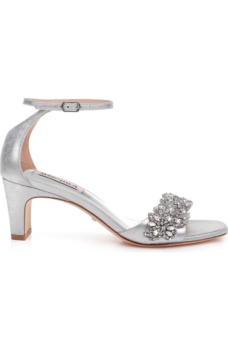 Badgley Mischka Collection Badgley Mischka Alison Crystal Embellished Ankle Strap Sandal, Alternate, color,