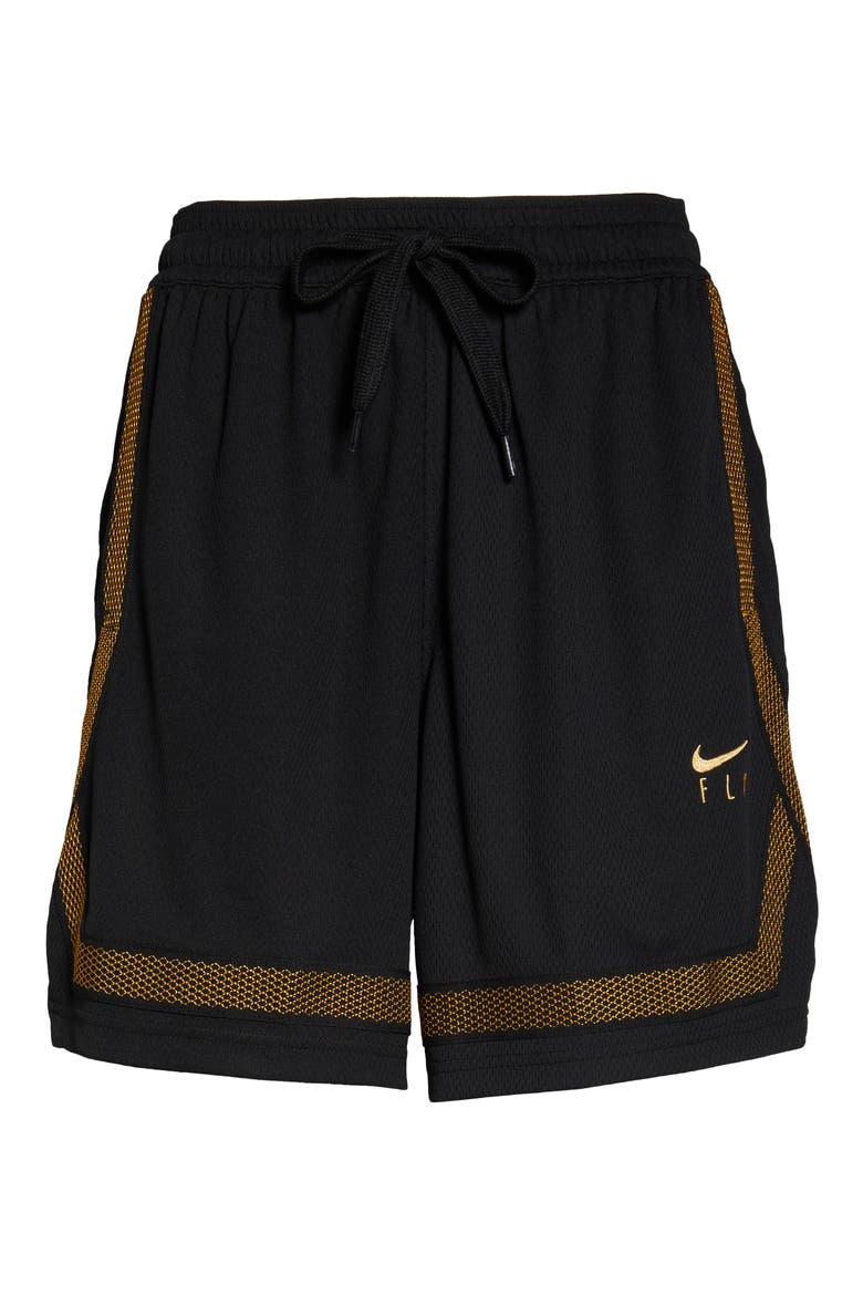 Dri-FIT Swoosh Fly Basketball Shorts, Alternate, color, BLACK/ FLGOLD