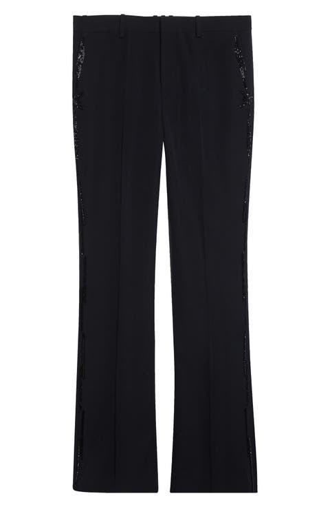 Flare Leg Wool Trousers