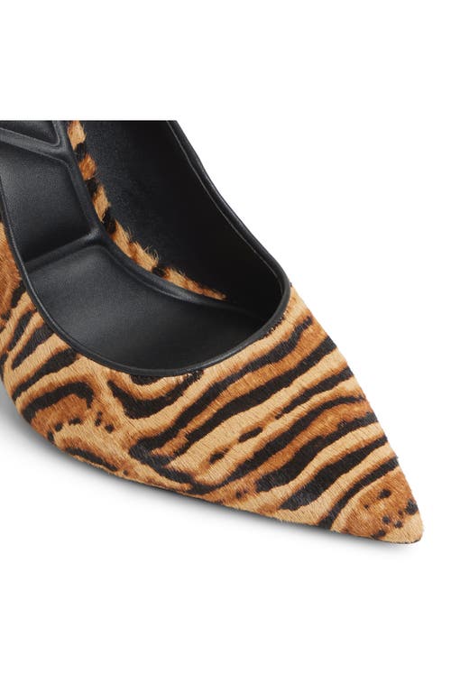 Aldo Stessy 3.0 Genuine Calf Hair Pointed Toe Pump In Brown