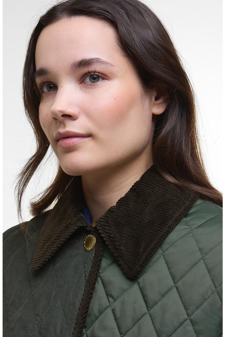 Meryl Colorblock Quilted Jacket, Alternate, color, OLIVE/ ANCIENT TARTAN