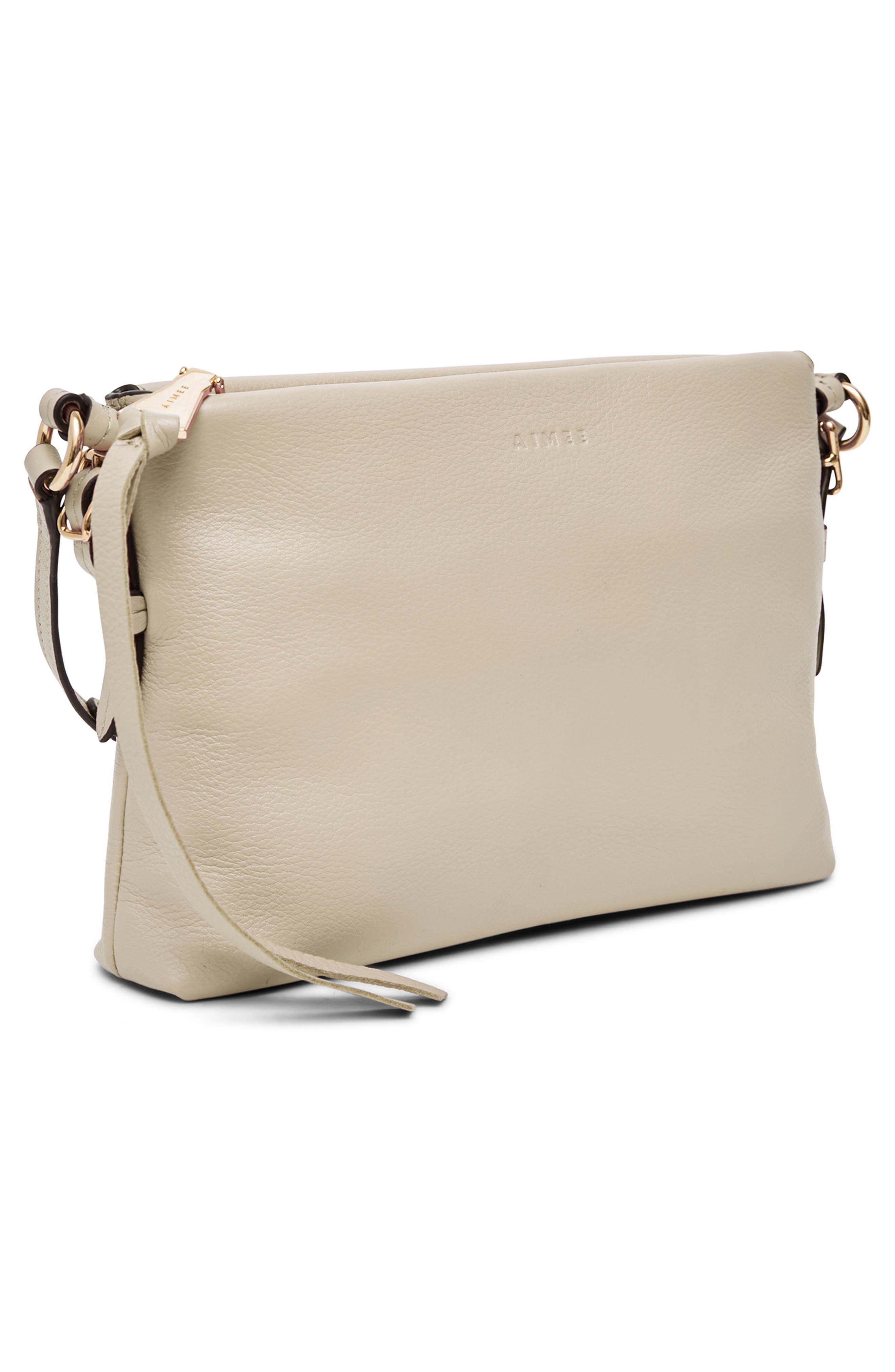Gramercy Leather Crossbody Bag, Alternate, color, LIMESTONE