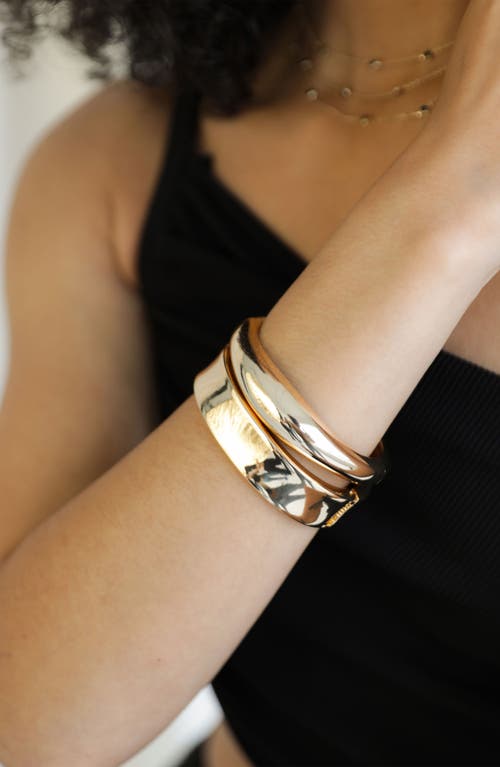 Ettika Set Of 2 Bangle Bracelets In Gold