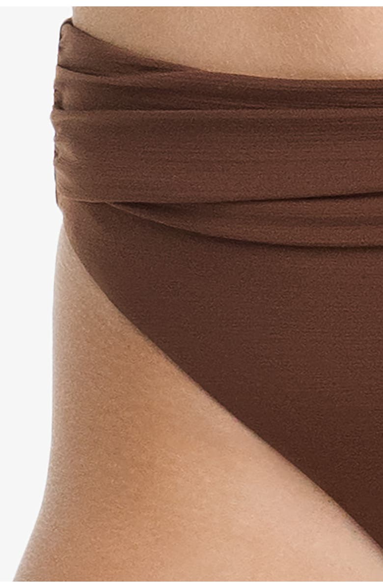 HELEN JON Shirred Bottom, Alternate, color, Textured Chocolate Brown