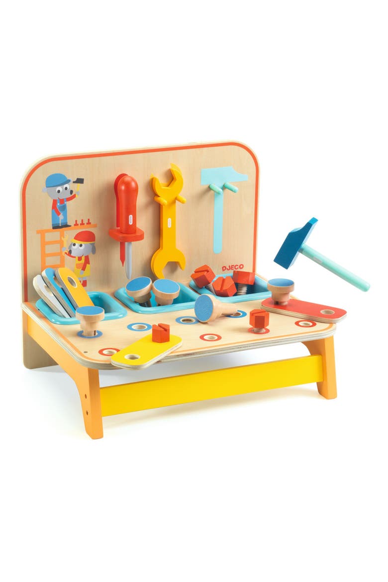 Role Play Bricotoo Wooden Workbench, Main, color, MULTI