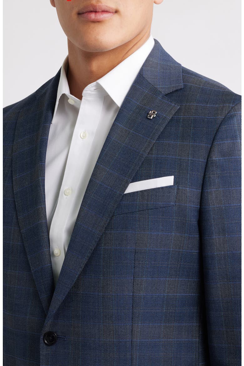 Hutson Plaid Sport Coat, Alternate, color, NAVY