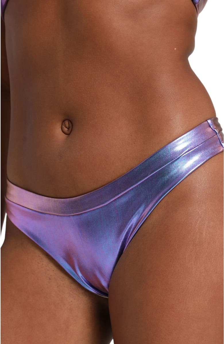 LECHERY<sup>®</sup> Lustrous High-cut Bikini Bottom, Main, color, 