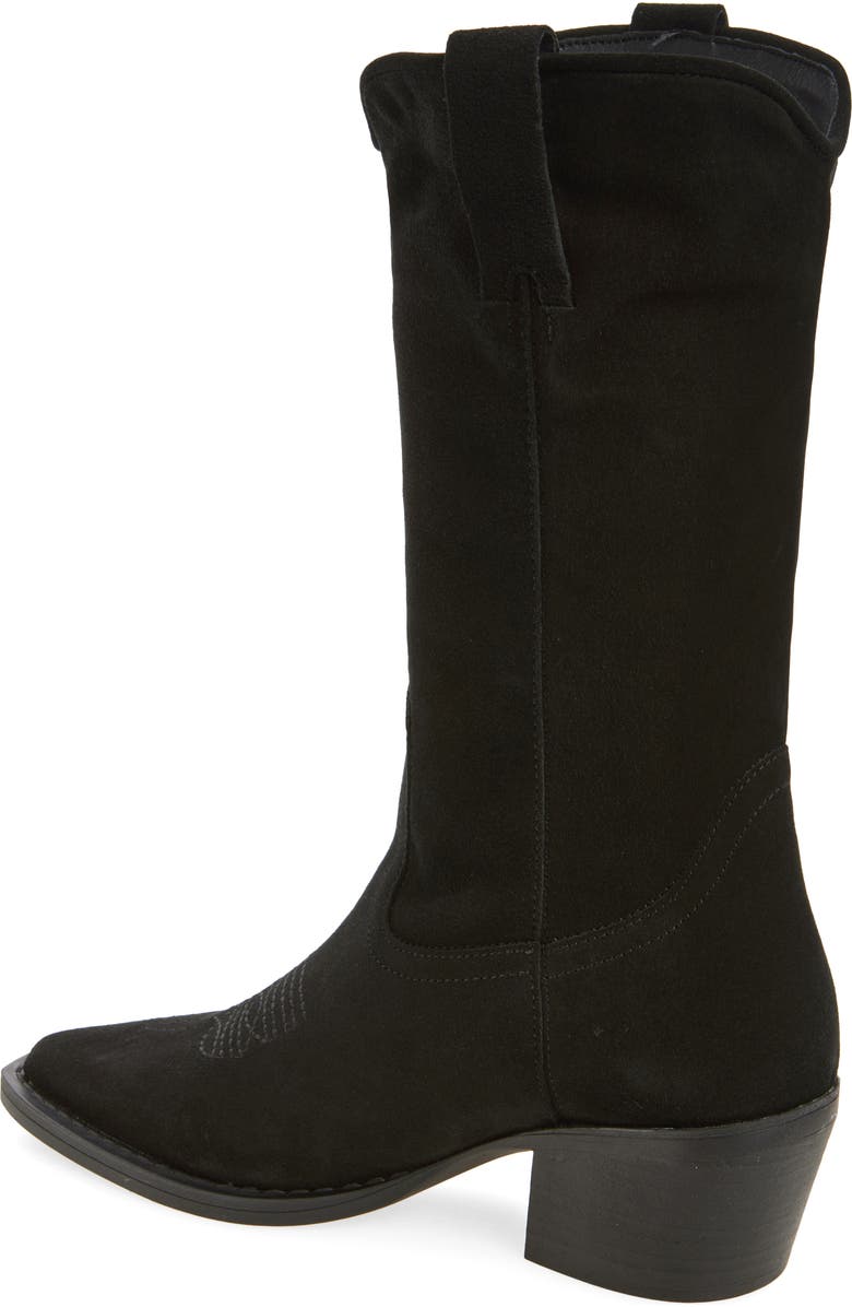 Steve Madden Anslee Western Boot, Alternate, color, Black Suede