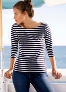Saint James GARDE-COTE III - UV Fabric Breton Striped Top