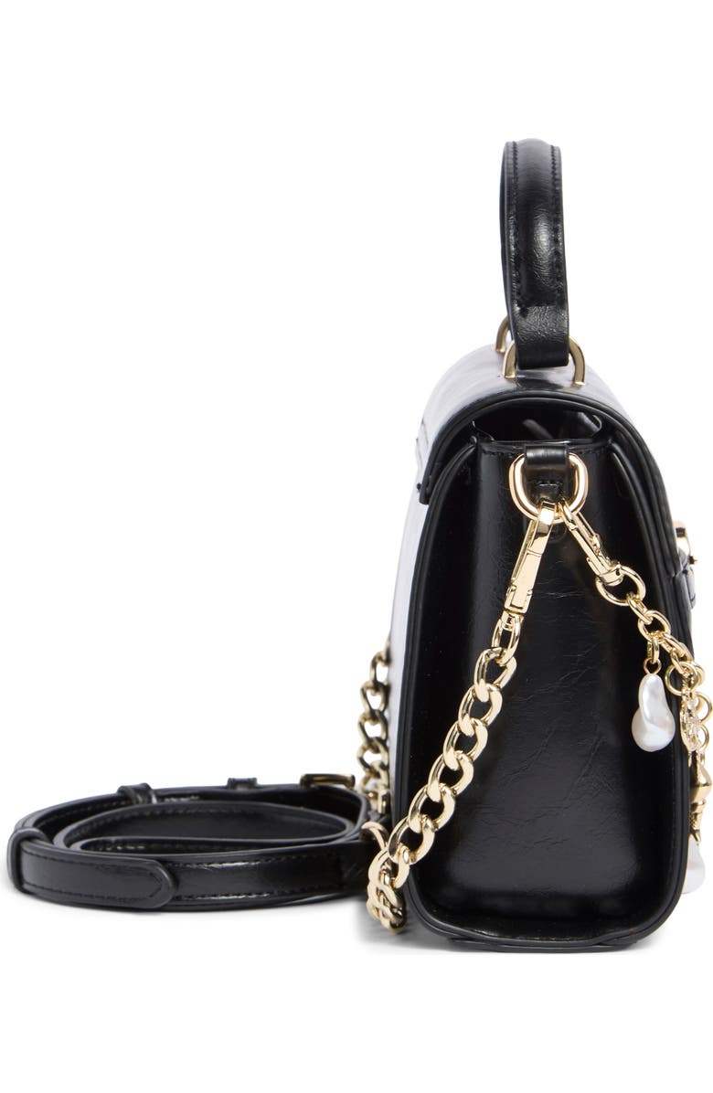 Madden Girl Faux Leather Top Handle Bag, Alternate, color, Black
