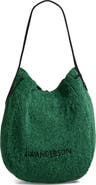 JW Anderson Small Bulb Beaded Leather Hobo Bag
