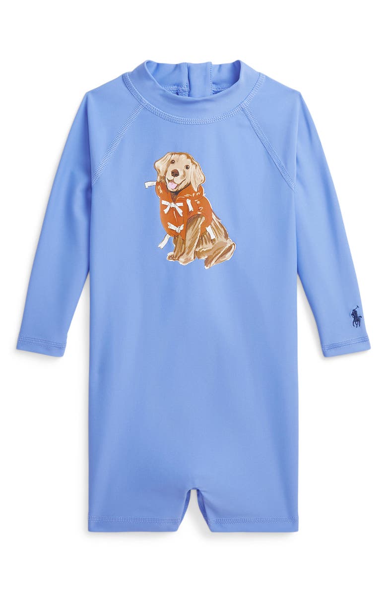Ralph Lauren Long Sleeve One-Piece Rashguard Swimsuit, Main, color, 