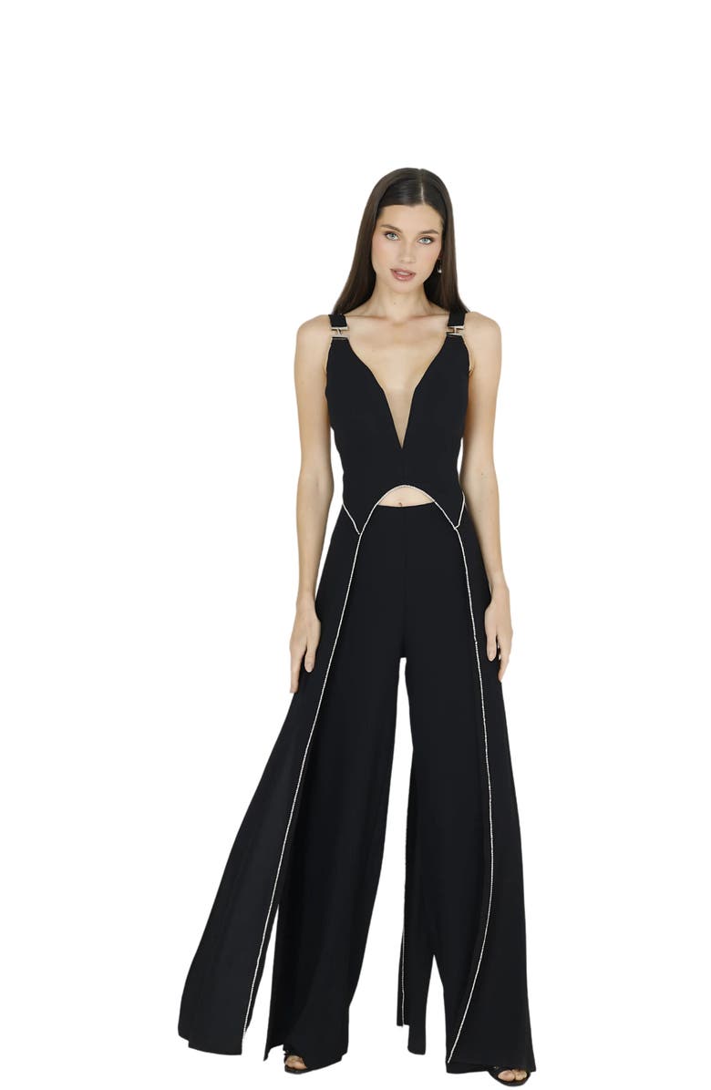 AKALIA Katerina Grace V-Neck Jumpsuit, Main, color, 